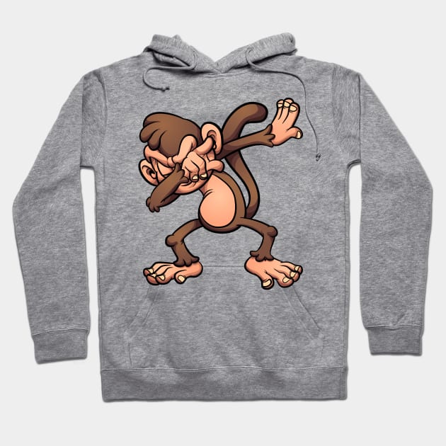 Dabbing cartoon monkey Hoodie by memoangeles